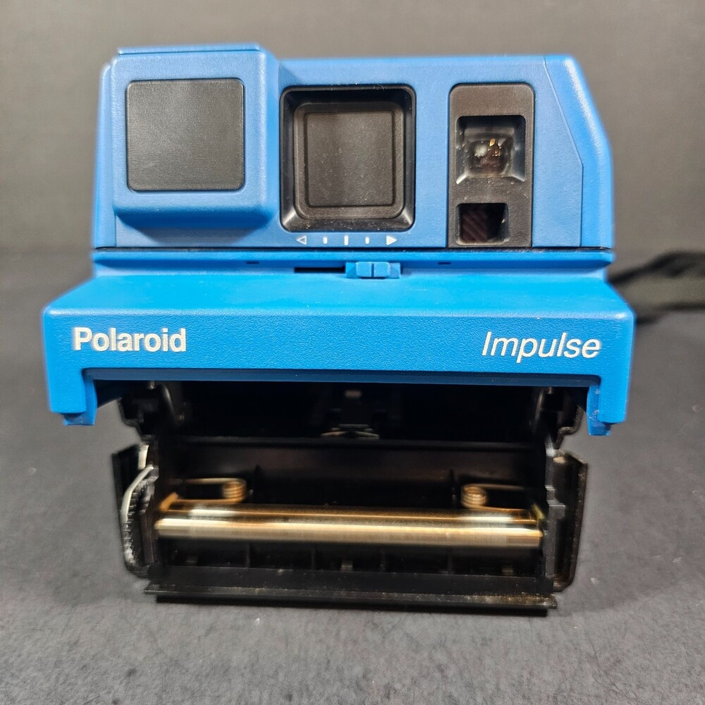 Vtg Polaroid Impulse 600 Blue Anthracite Film Camera Untested - Picture 2 of 7